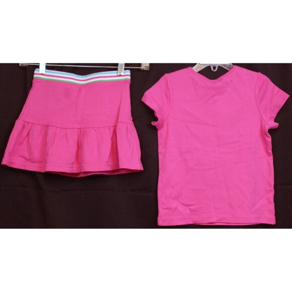 2008 Gymboree Tennis Match Outfit sz 5 NWT Girls Shirt Skort Pink Turtle Pockets - Picture 4 of 8